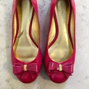Coach Pink Bow Flats